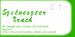 szilveszter krach business card